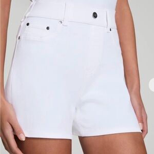 Spandex Classic White Jean Shorts Size 2X